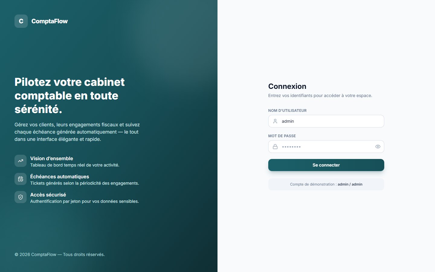ComptaFlow accounting application